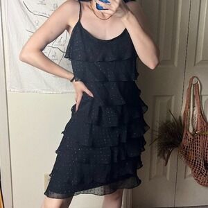 Vintage betsey johnson black party dress small size 6